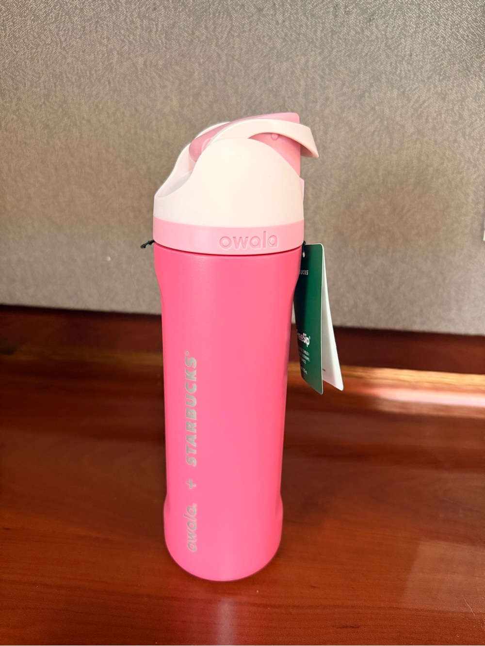 Owala x Starbucks Pink Insulated Travel Bottle